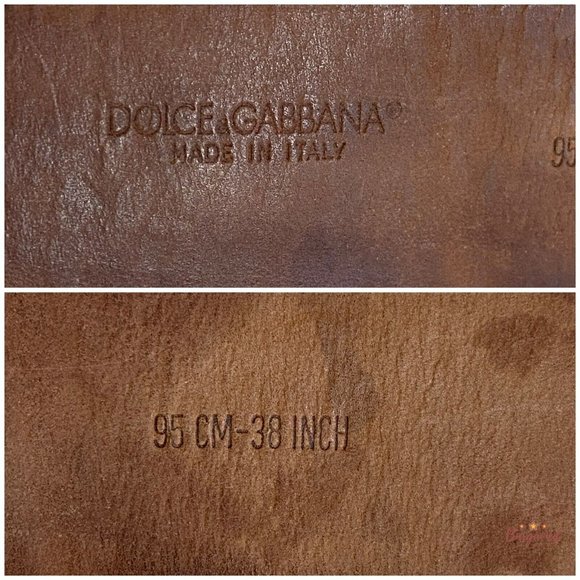 Authentic Dolce&Gabanna White Leather Silver Logo Buckle Belt Size 95/38 - Picture 7 of 12